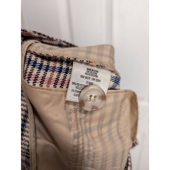 Anthropologie Malcolm plaid tapered trouser pant size  2 - Picture 9 of 12